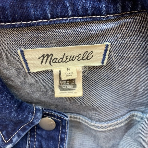 MADEWELL Denim Fitted Vest in Rocco Wash MED NWOT - Picture 8 of 8